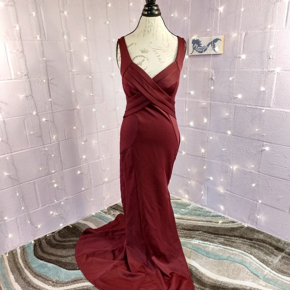 Emerald Sundae Dresses & Skirts - Burgundy Mermaid Evening Gown